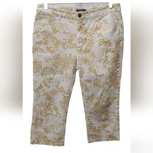 Chaps Paisley Print Capri Style Jeans Sz 12